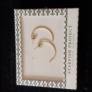 Gold half hoops